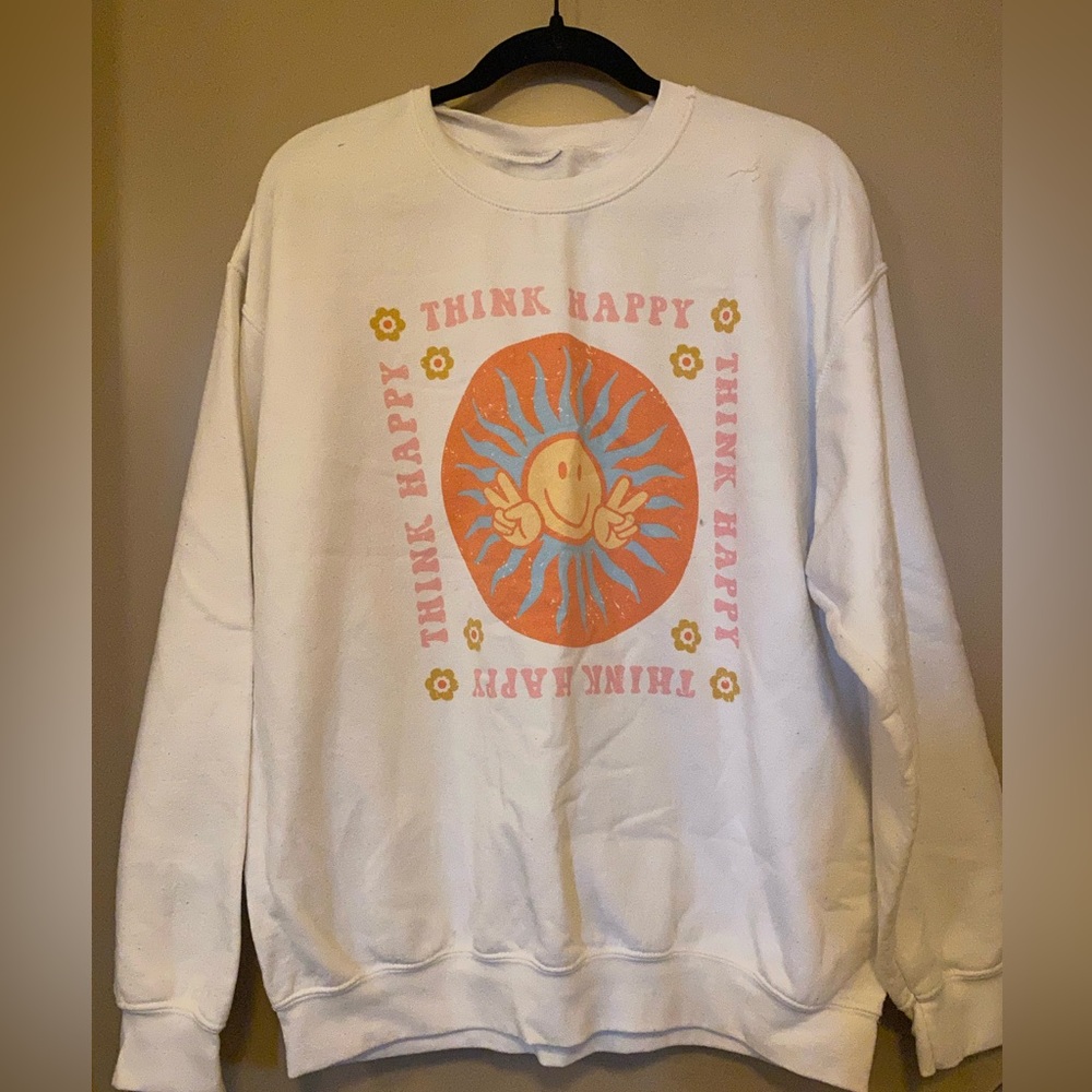Preppy White Crewneck